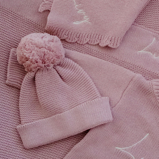 Classic Knit Beanie - Dusty Pink