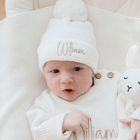 Classic Knit Beanie - White