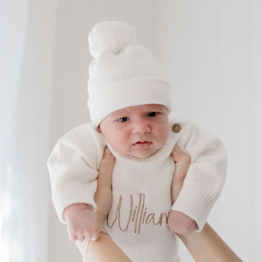 Classic Knit Beanie - White