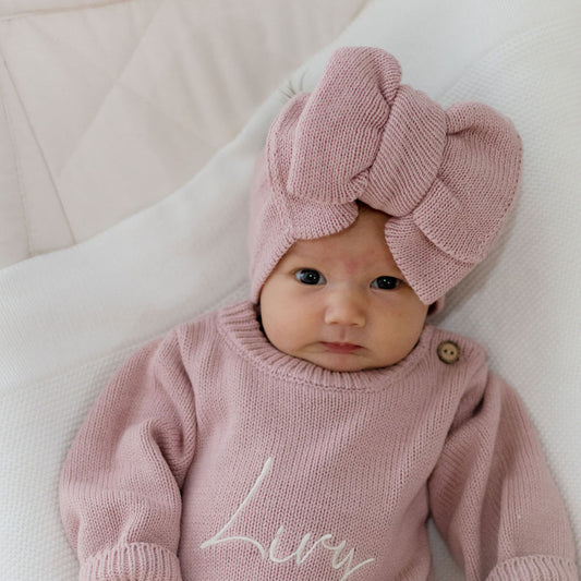 Classic Knit Headband - Dusty Pink