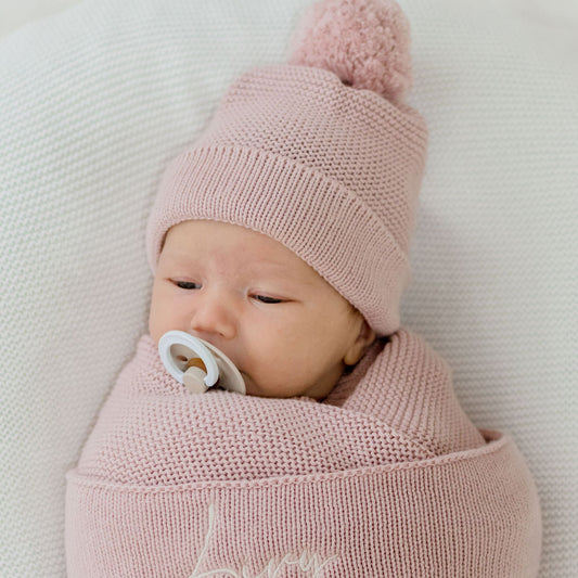 Classic Knit Beanie - Dusty Pink