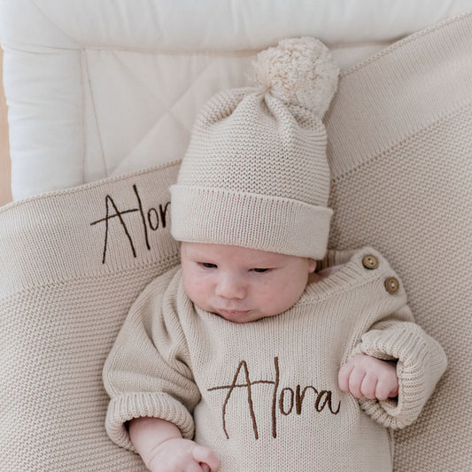 Classic Knit Beanie - Beige