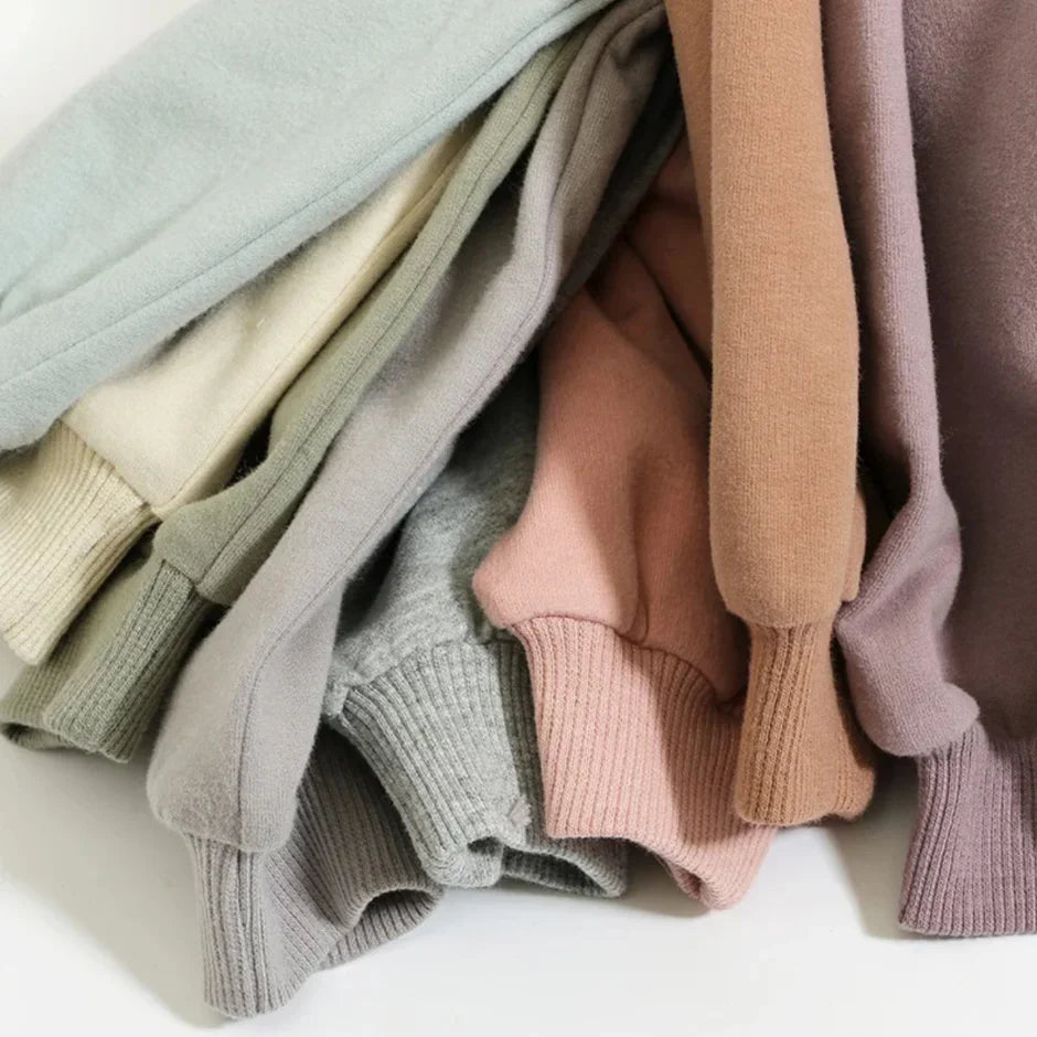 sleeves of the baby and toddler crewneck jumpers