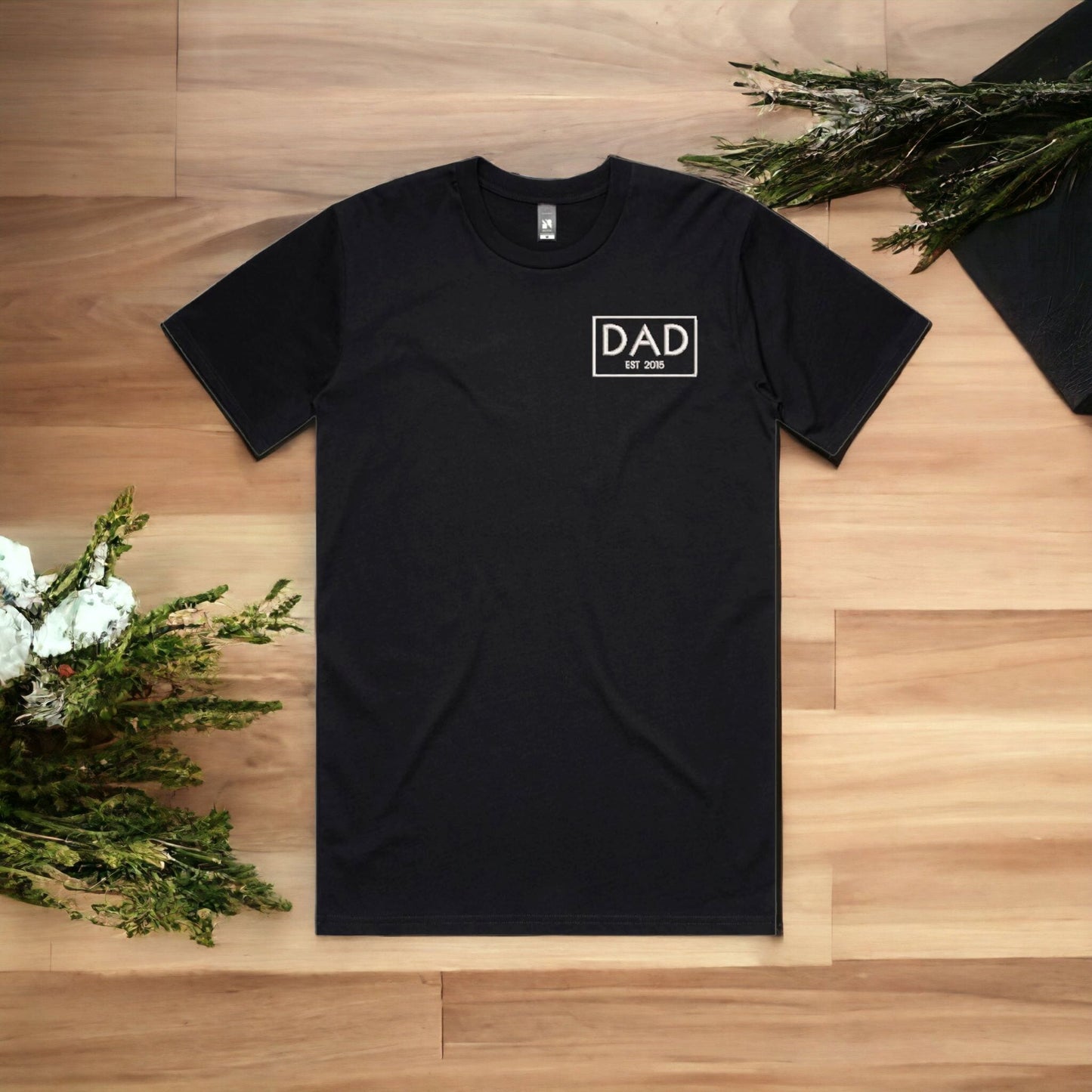 Dad EST Box Hoodies, Crews & Tees