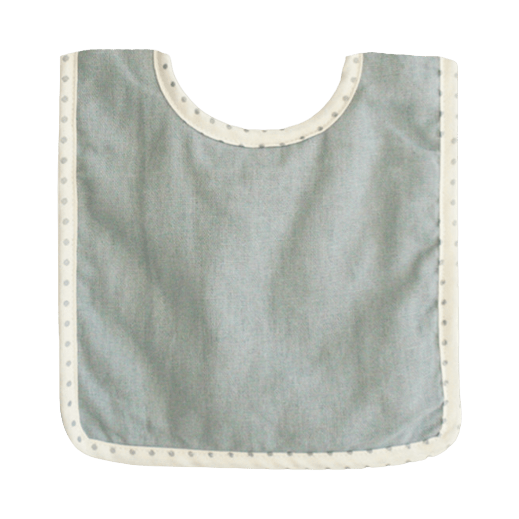 Grey newborn baby bib personalise name with embroidery