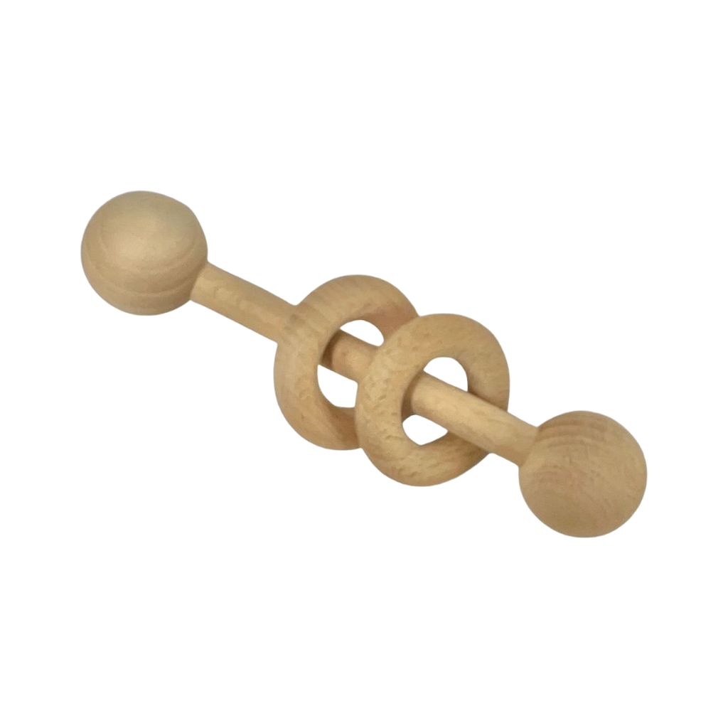 Wooden Rattle Baby Teether