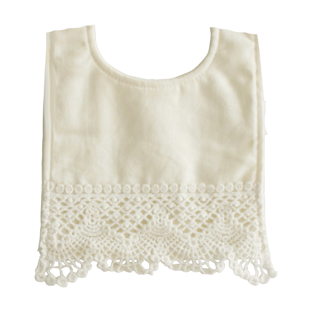 Ivory Alimrose Erin Newborn Baby Bibs personalise name with embroidery