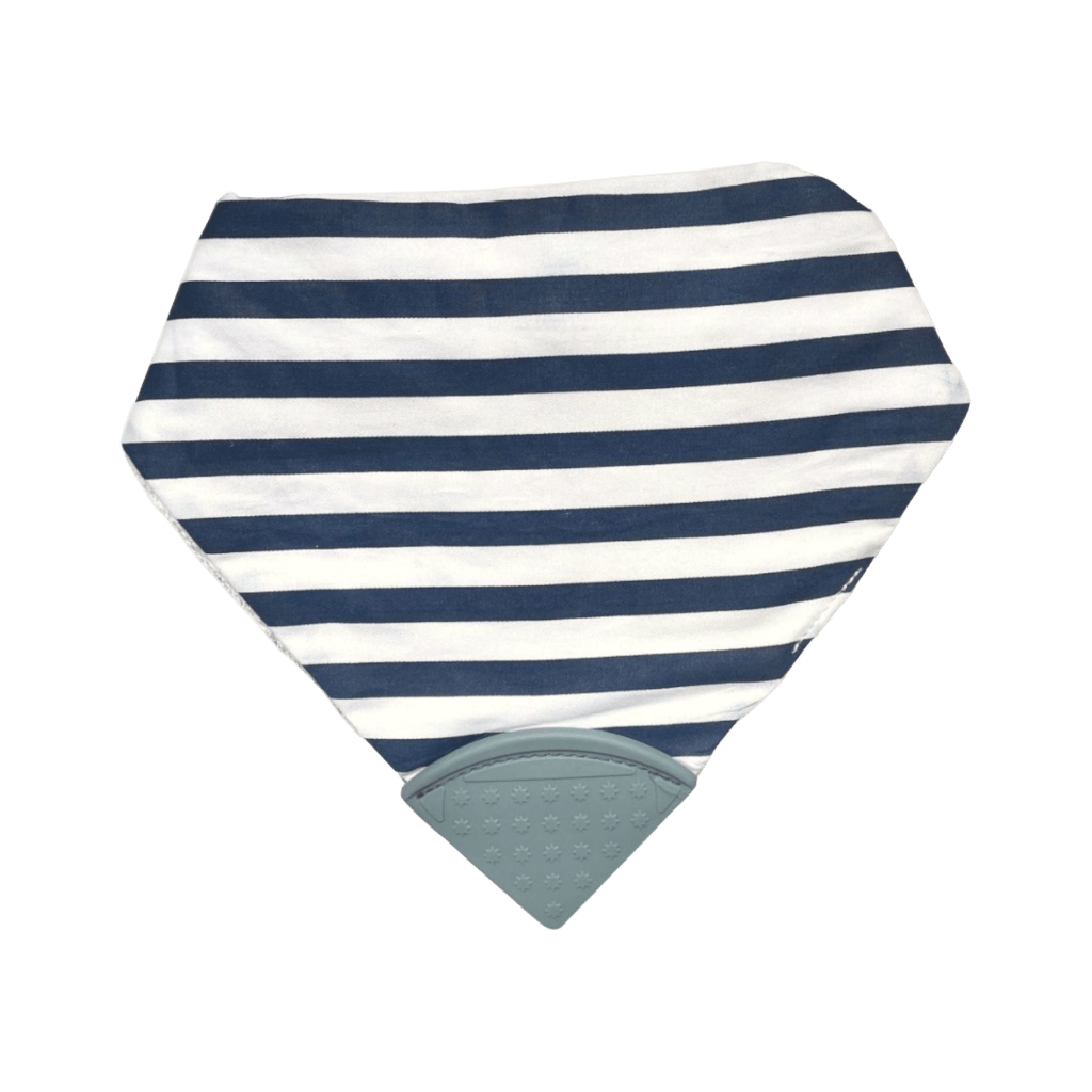 Navy Blue Stripe ES Kids Dribble Bibs personalise baby name with embroidery