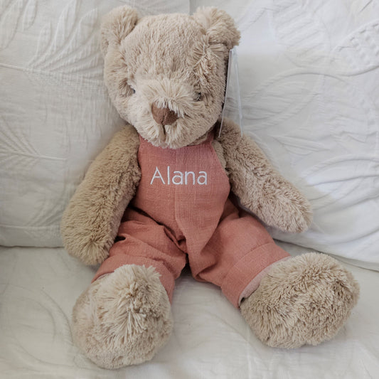 Blush Pink Honey Bear Personalised Name
