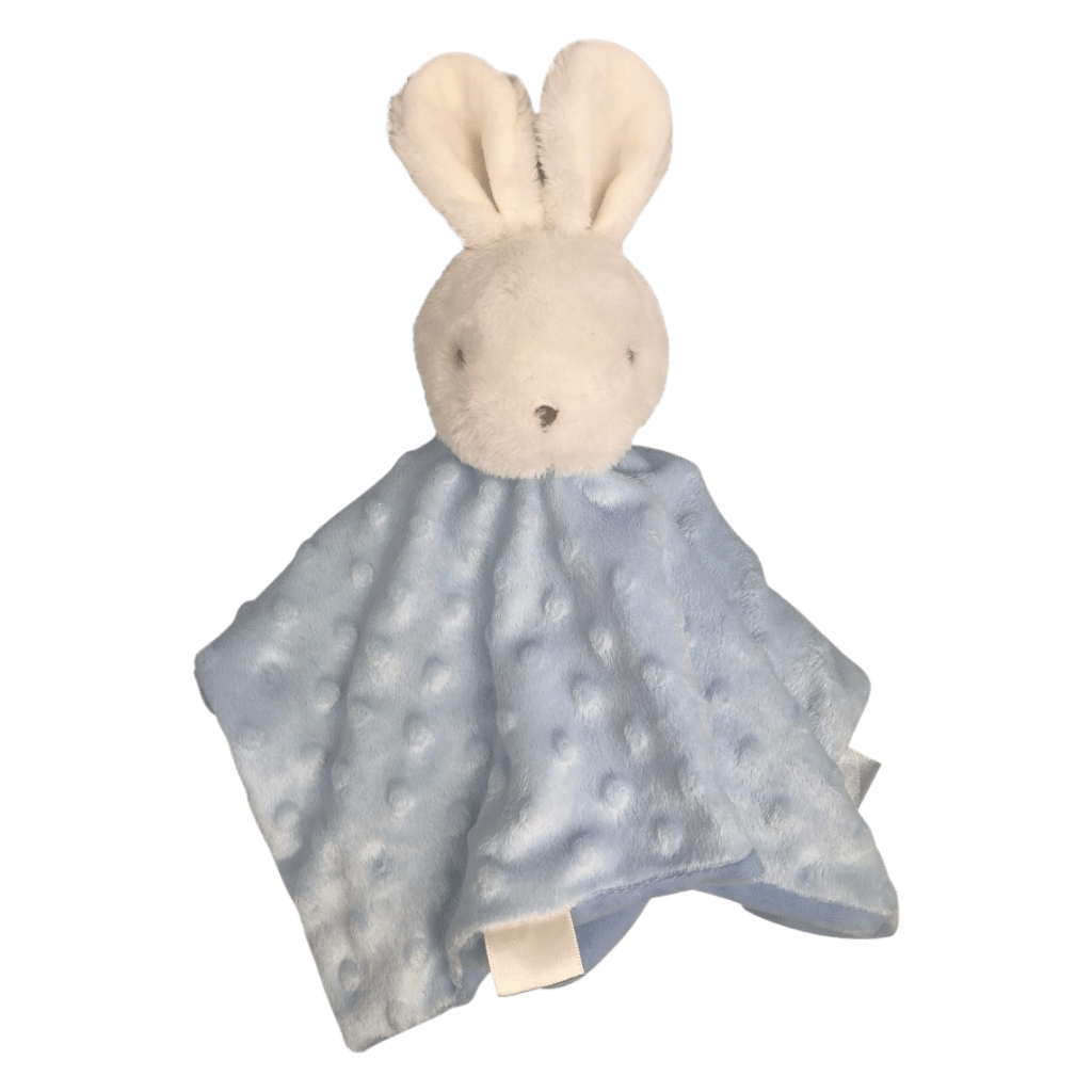 Mink Blue Bunny Baby Comforter personalise baby name with embroidery
