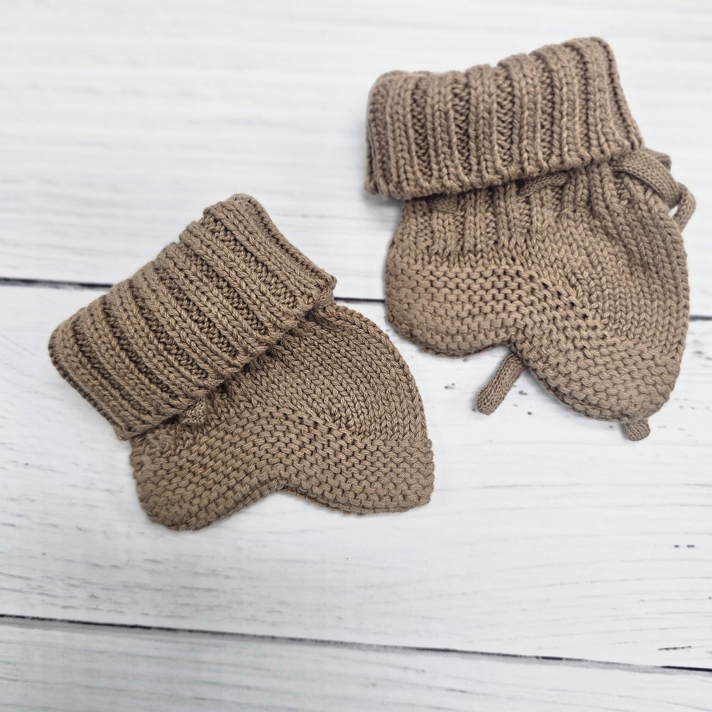 Classic Knit Booties - Mocha