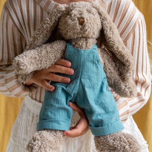 Nana Huchy Mr Honey Bunny Blue Overalls Personalise with embroidery