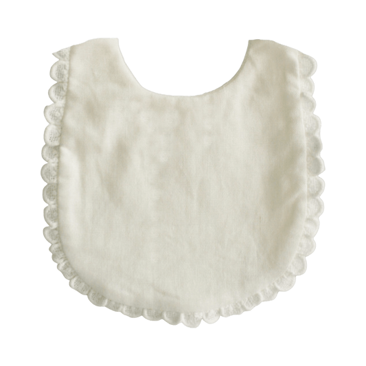Ivory Alimrose Sophie Newborn Baby Bibs personalise name with embroidery