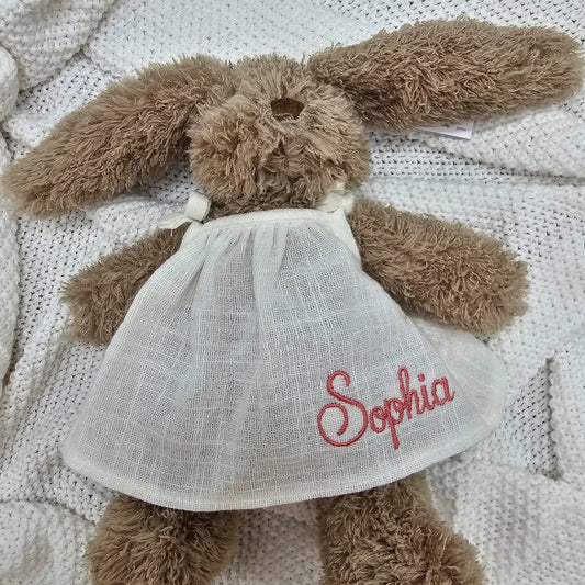 White Baby Girl Honey Bunny Personalised Name