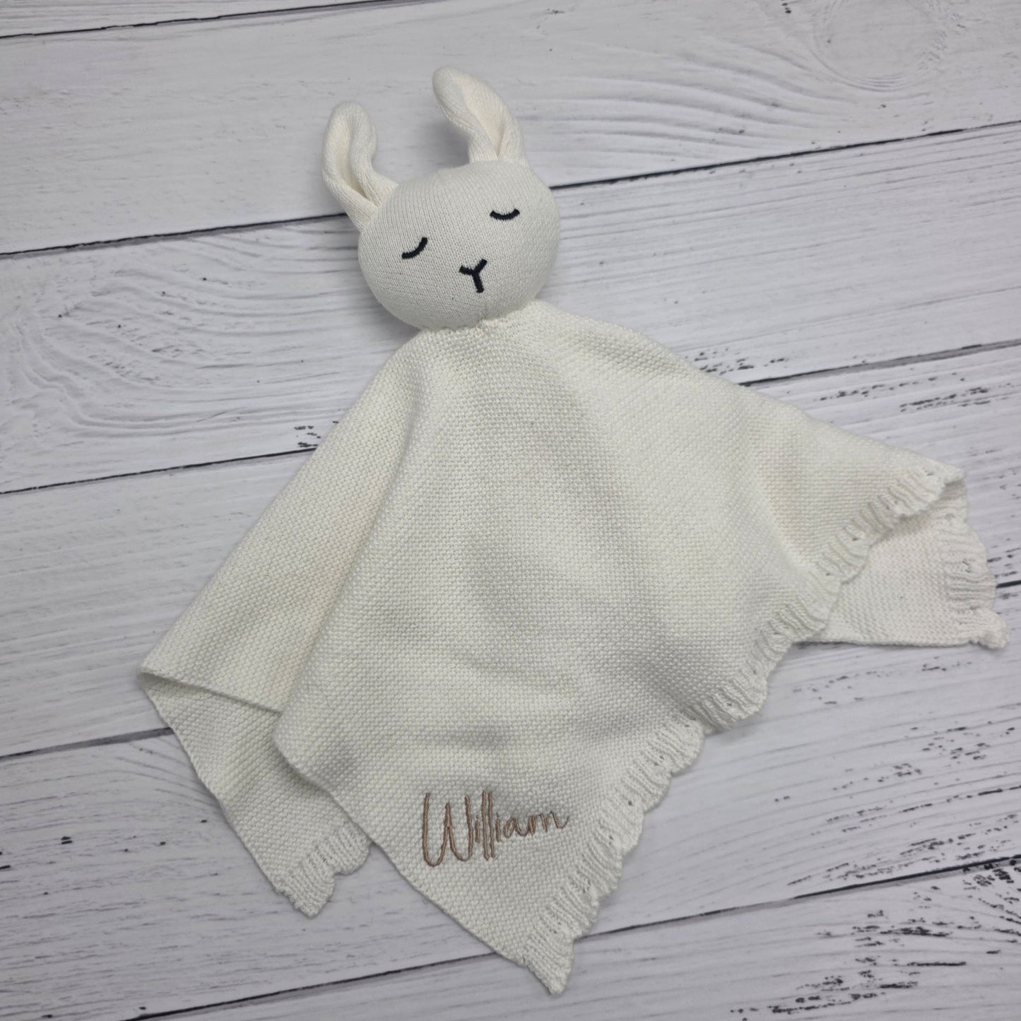 WILLIAM - Knit Bunny Comforter (One-Off Embroidered Sale)