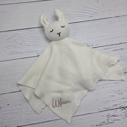 WILLIAM - Knit Bunny Comforter (One-Off Embroidered Sale)