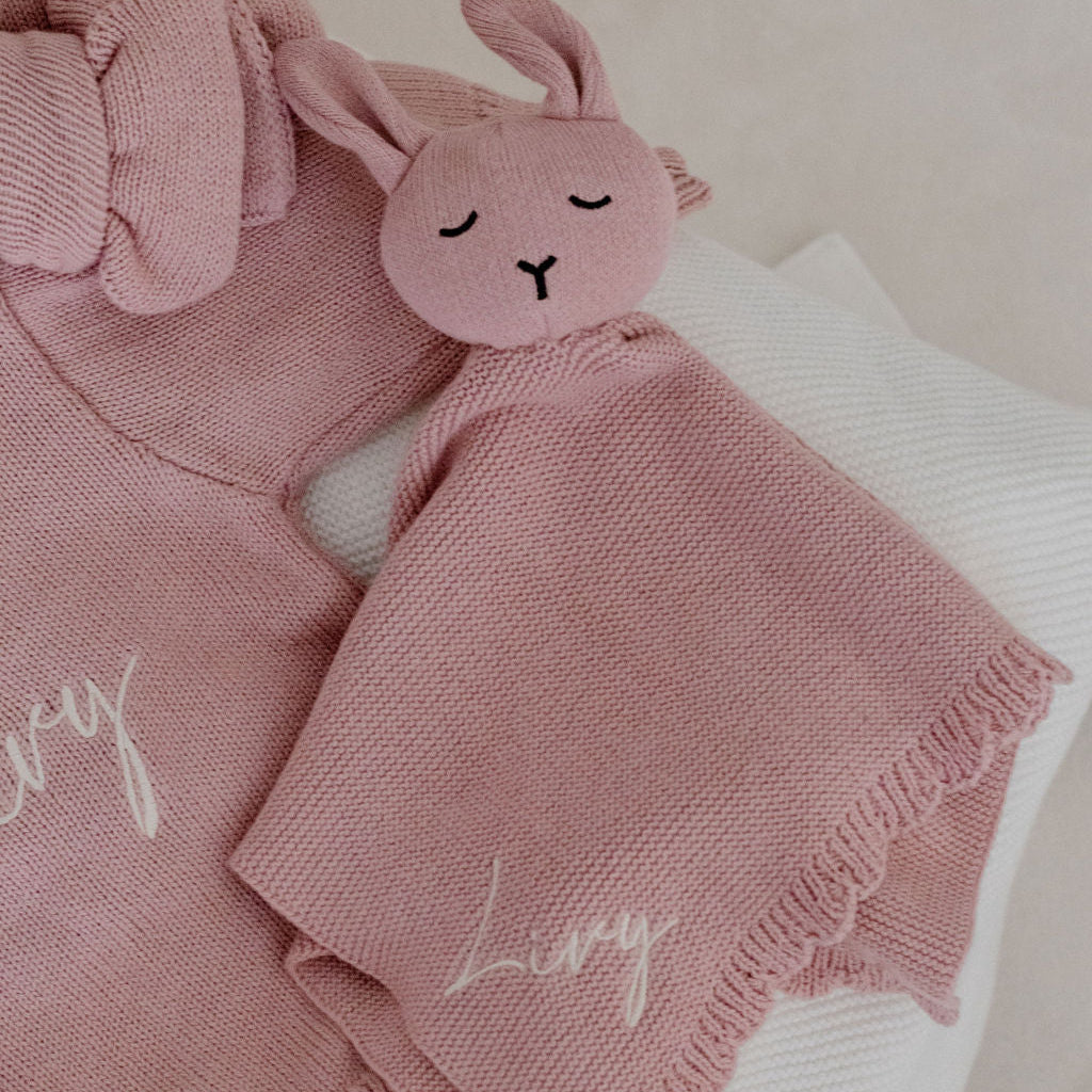 Classic Bunny Comforter – Dusty Pink