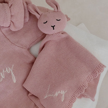 Classic Bunny Comforter – Dusty Pink