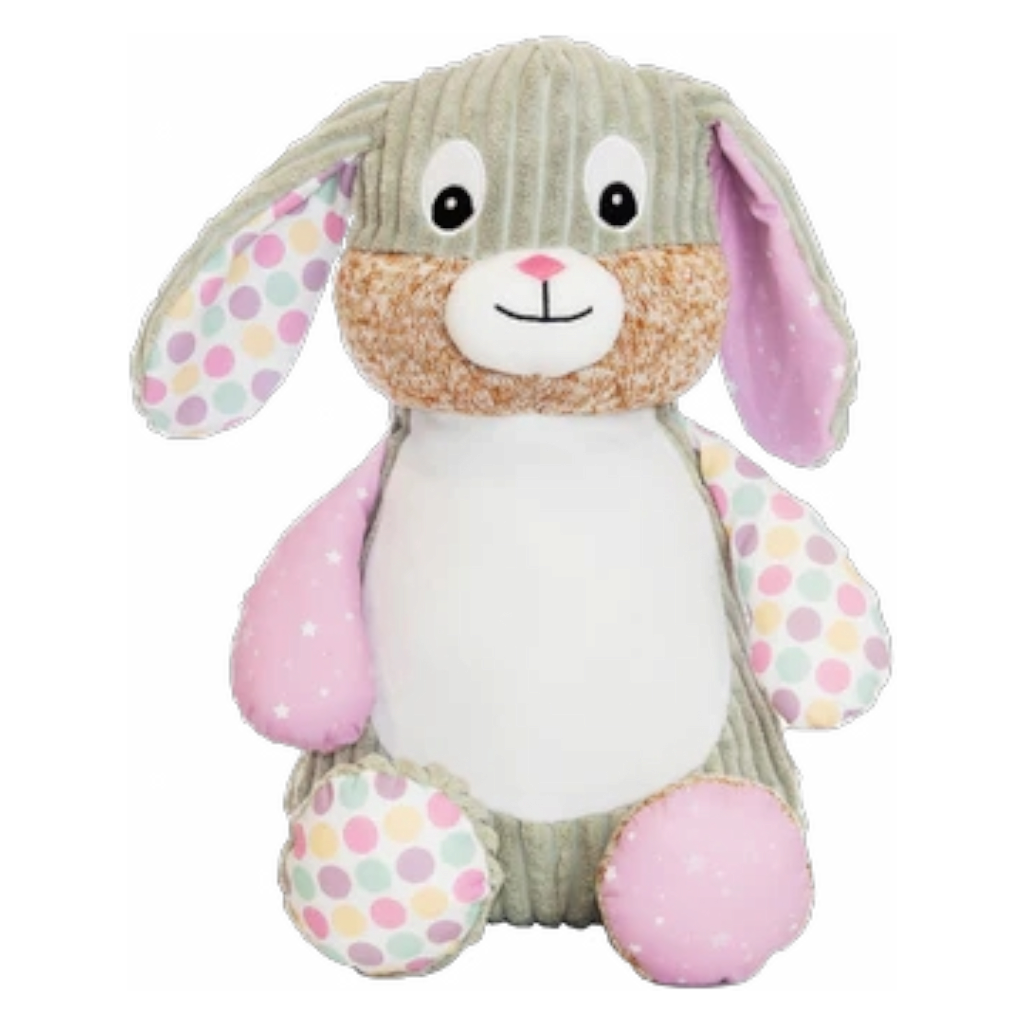 Personalised Pink Bubblegum Bunny Cubby  Teddy personalise name with embroidery