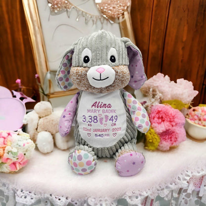 Personalised Bubblegum Bunny Cubby Teddy