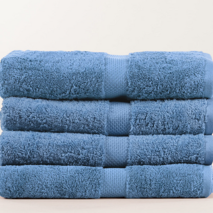 denim blue bath towels