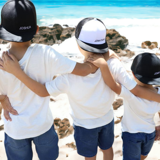 Personalised kids caps sales