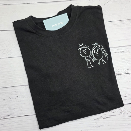 Kids Drawing Embroidered T-Shirts