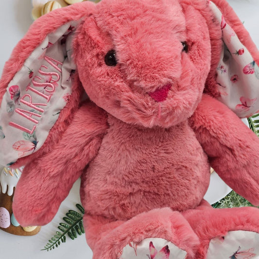 Personalised Rose Pink Easter Bunny
