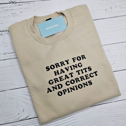 Custom Quote Embroidered Sweatshirts